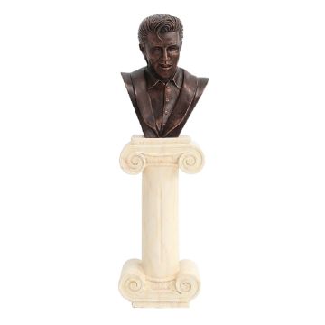 Elvis Büste Bronze auf Säule lebensgroß