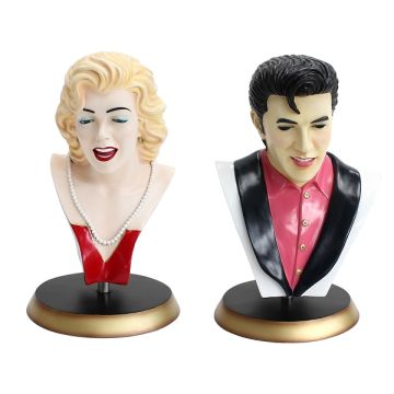 Marilyn und Elvis Büsten lebensgroß