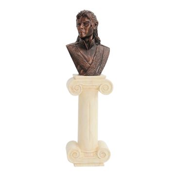 Michael Büste Bronze auf Säule lebensgroß