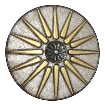 Antikes Mittelalterliches Schild Silber Gold lebensgroß