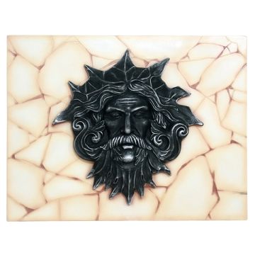 Poseidon Kopf auf Mosaik für Wand lebensgroß