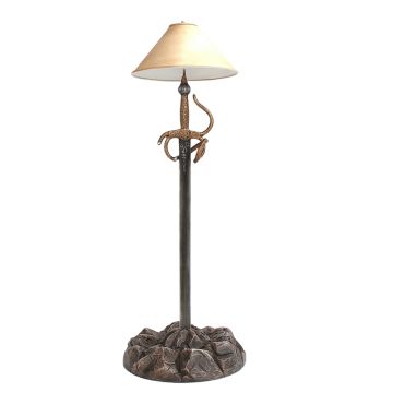 Excalibur Schwert in Stein Lampe lebensgroß