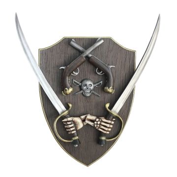 Piratenwaffen Wanddeko lebensgroß