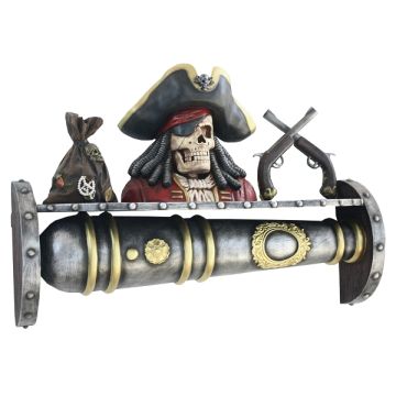 Kanonenregal mit Piratenbüste verkleinert