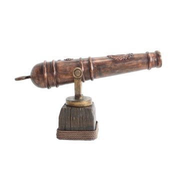 Kanone Bronze auf Holzständer lebensgroß