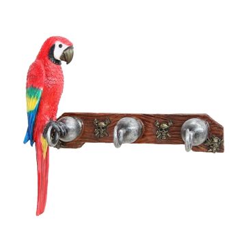 Garderobe Piratenhaken mit Papagei lebensgroß