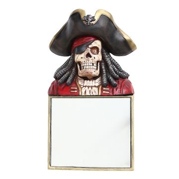 Piratenskelett Spiegel lebensgroß