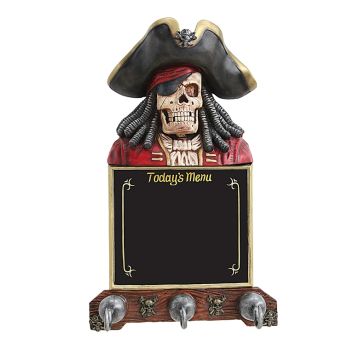 Piratenskelett Angebotstafel und Garderobe lebensgroß