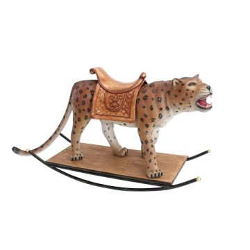 Leopard mit Sattel Schaukel lebensgroß