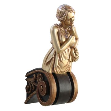 Aphrodite auf Kapitell Gold verkleinert