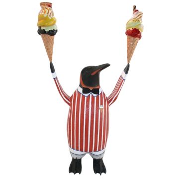 Pinguin mit 2 Eis lebensgroß