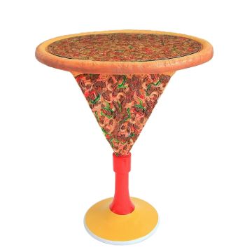 Pizzatisch mit Glasplatte mit Pizzaständer vergrößert