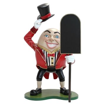 Humpty Dumpty Hut ab mit Angebotstafel lebensgroß