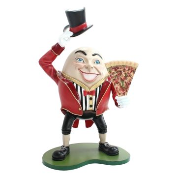 Humpty Dumpty Hut ab mit Pizza lebensgroß