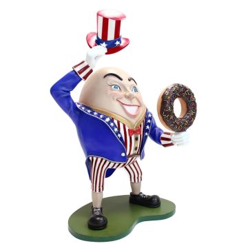 Humpty Dumpty Amerika Hut ab mit Donut lebensgroß