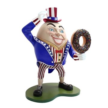 Humpty Dumpty Amerika Hut auf mit Donut lebensgroß