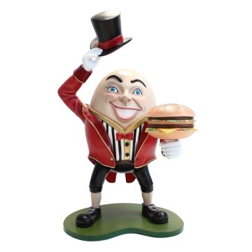 Humpty Dumpty Hut ab mit Burger lebensgroß