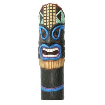 Blaue Tiki Maske für Wand lebensgroß