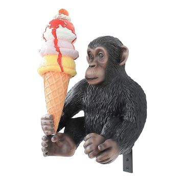 BabyAffe mit Eis für Wand lebensgroß