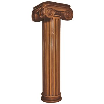 Säule mit Riffeln Gold lebensgroß