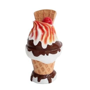 Eis Schoko mit Waffel mittel vergrößert