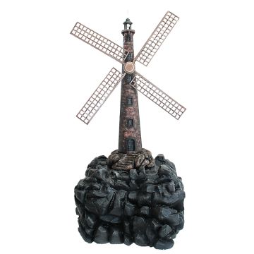 Windmühle auf großen Felsen verkleinert
