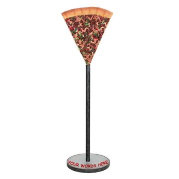 Pizzastück auf Ständer vergrößert