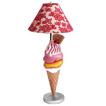 Eis mit Waffel Lampe lebensgroß