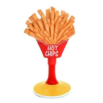 Pommes *Hot Chips* mit Ständer vergrößert