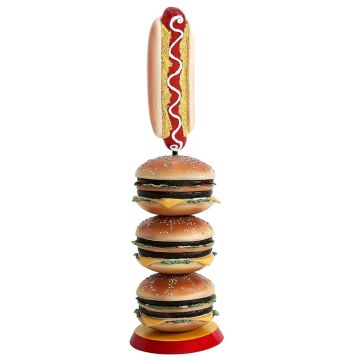 3 Burger mit Hot Dog vergrößert