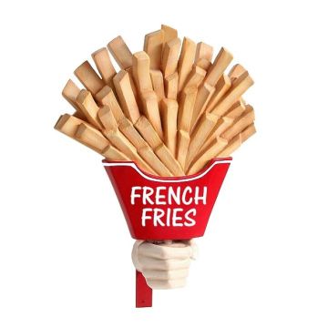 Pommes mit Hand für Wand vergrößert