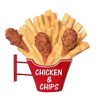 Hühnchen und Pommes für Wand vergrößert