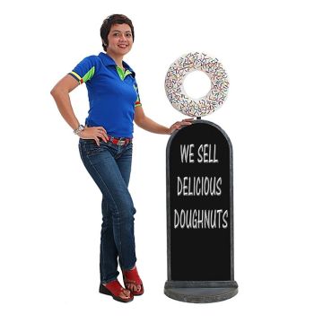 Donut weiß Angebotstafel vergrößert