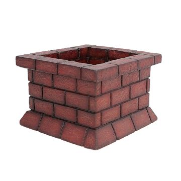 Backstein Kamin lebensgroß