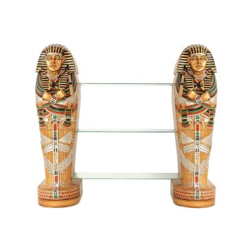 ägyptische Sarg Regal mit Glasplatten verkleinert