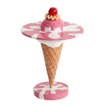Eistisch Rosa mit Kirsche vergrößert