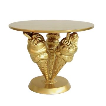 Eistüten Tisch Gold vergrößert