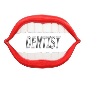 Mund *Dentist* weiß übergroß XXL