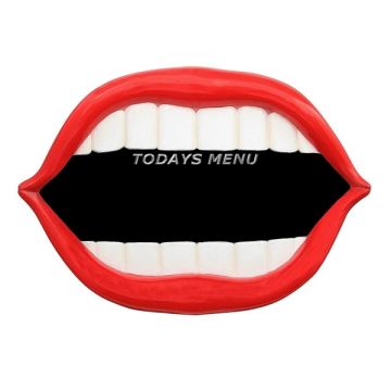 Mund *Todays Menu* schwarz vergrößert