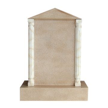 Grabstein mit Sandsteineffekt 8 lebensgroß