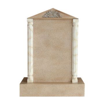 Grabstein mit Sandsteineffekt 9 lebensgroß