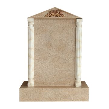 Grabstein mit Sandsteineffekt 11 lebensgroß