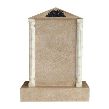Grabstein mit Sandsteineffekt 12 lebensgroß