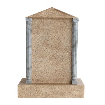 Grabstein mit Sandsteineffekt 14 lebensgroß