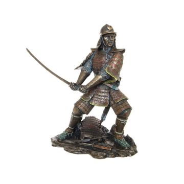 Samurai mit Schwert rechts lebensgroß
