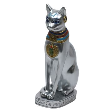 ägyptische Katze Silber lebensgroß