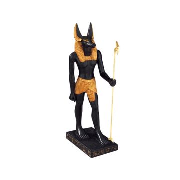 Anubis Statue Schwarz Gold verkleinert