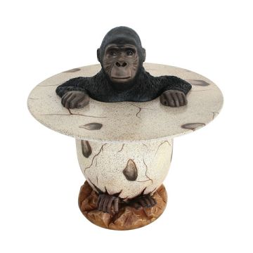 Gorilla im Ei Tisch lebensgroß