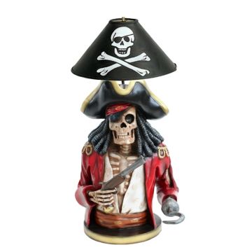 Piratenskelett Lampe rot lebensgroß