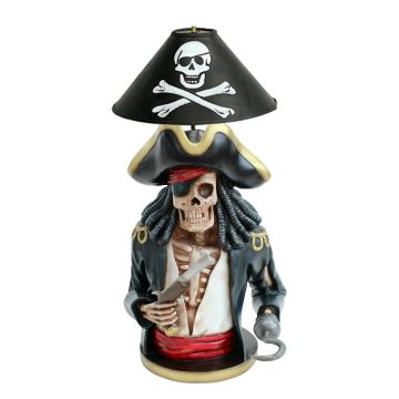 Piratenskelett Lampe schwarz verkleinert